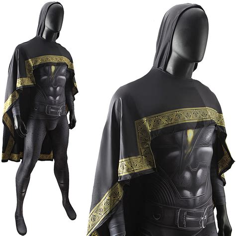 Dc Black Adam 2022 Costume Men Teth Adam Cloak Cape Jumpsuit Takerlama
