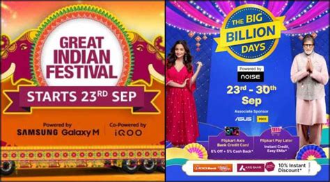 Amazon Great Indian Festival Flipkart Big Billion Days Sale Best