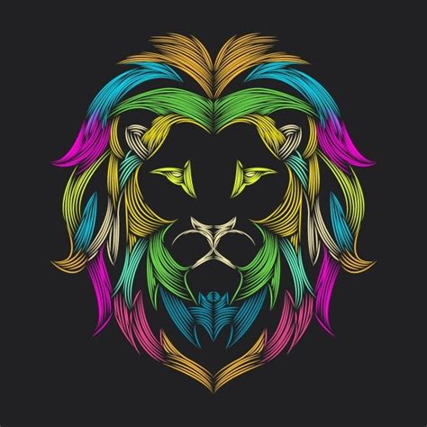 Lion Line Art Vector Design Images Lion Line Art Design Lion King