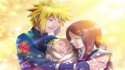 Minato Namikaze And Kushina Uzumaki With Baby Naruto Naruto