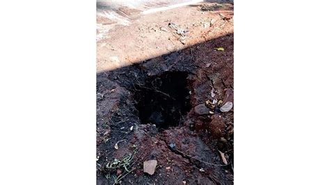 Gaping Hole Near School Gate Star Of Mysore