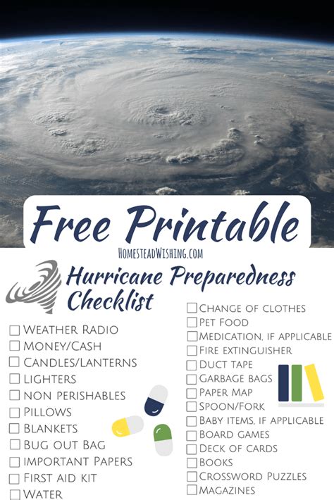 Free Printable Hurricane Checklist No Signup Required Just Get You