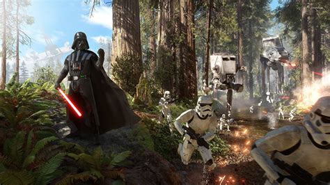 Darth Vader And Stormtroopers In Star Wars Battlefront Wallpaper