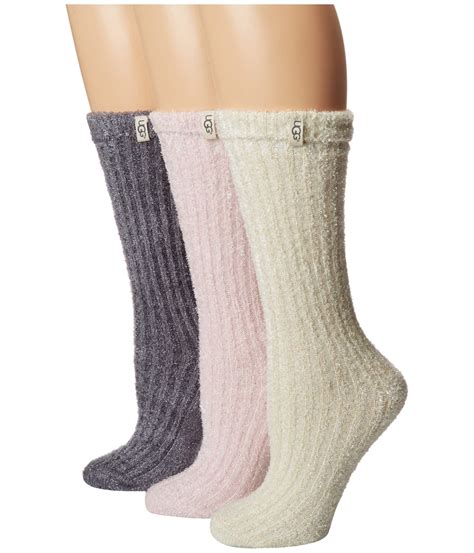 ugg cozy sparkle socks t set lyst