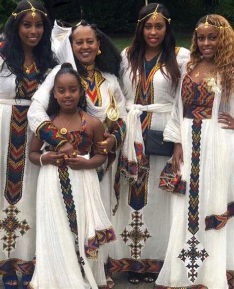 Clipkulture Mother And Daughters In Beautiful Habesha Kemis