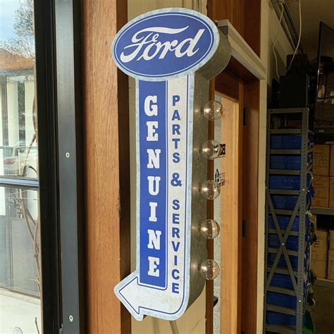 Ford Genuine Parts And Service Metal Antique Vintage Style Sign Etsy