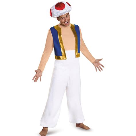 Mens Toad Deluxe Costume Super Mario Brothers