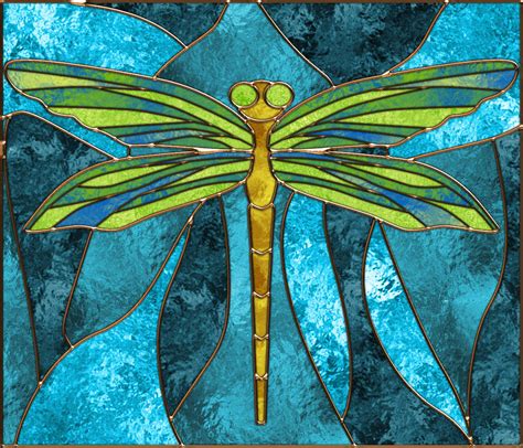 Stained Glass Pattern Dragonfly Design Patterns