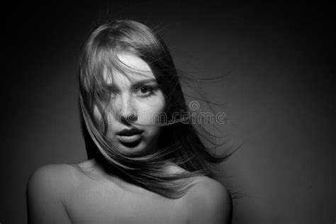 Portrait Of The Beautiful Naked Woman Stock Image Image Of Sensuality