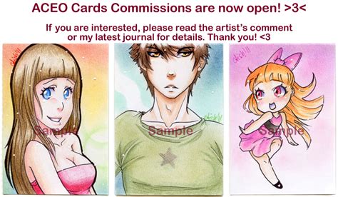 aceo card commissions by aish89 on deviantart