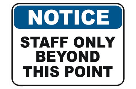 Printable Staff Only Sign