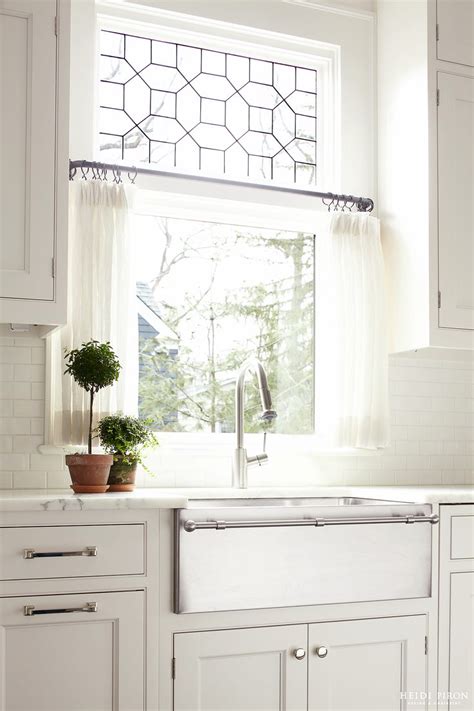The more billowy a curtain becomes as it breaks at the floor, the more dramatic it will look. Delicious White Kitchen w/ Stainless Butler's Sink ...