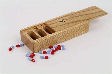 Large Pill Box Wooden Box Made To Last Solidwood Deep By Paulszewc