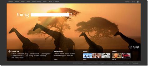 New Bing Homepage Goes Live Now With Larger Featured