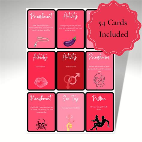 Bdsm Sex Cards Adult Sex Game Instant Download Printable Sex Position