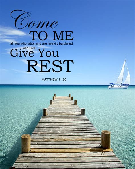 Matthew 1128 I Will Give You Rest Free Bible Verse Art Downloads