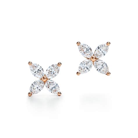 Tiffany Victoria® Diamond Earrings In 18k Rose Gold Large Tiffany And Co