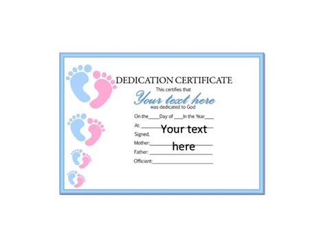 50 Free Baby Dedication Certificate Templates Printable Templates