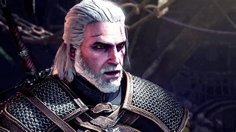 monster hunter world iceborne expansion and witcher 3 s geralt announced
