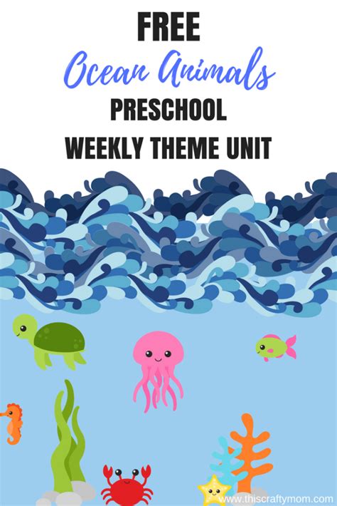 Let's learn sea animals with a fun game for kids and then sing the the beach song for kids! Free Ocean Animals Preschool Unit - This Crafty Mom