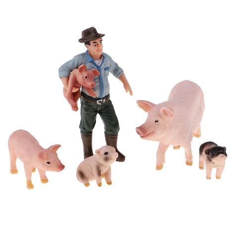 Buy Simulation Farm Animal Figures Plastic Animals Toy With Farmer And 4