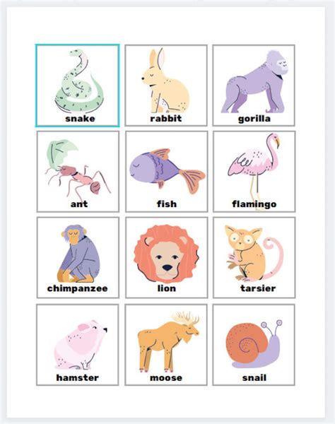36 Card Toddler Charades Download Preschool Card Game Printable Memory