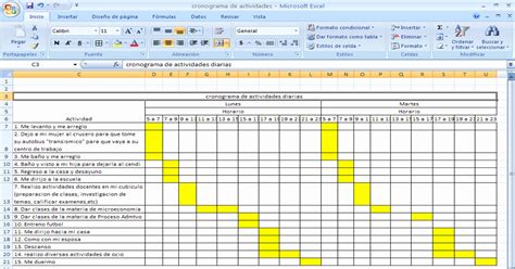 50 Formato Excel Cronograma De Actividades Ufreeonline Template