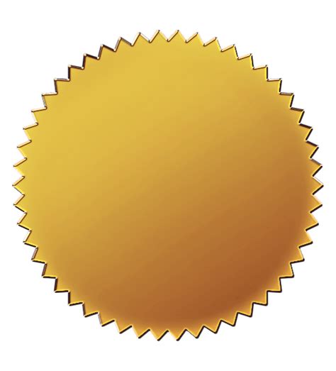 Gold Seal Certificate Stickers Award Certificate Seals