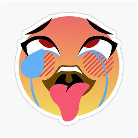 Ahegao Emoji Stickers Redbubble
