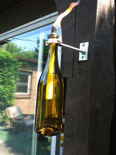 Desirable Junk Recycled Wine Bottle Torch