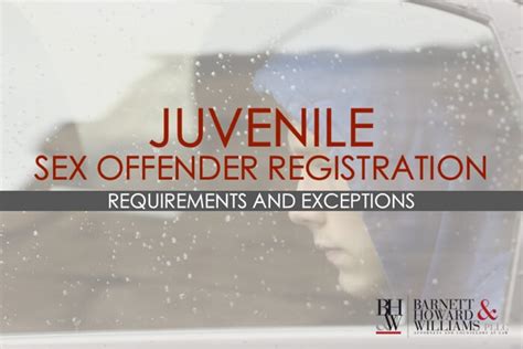 Juvenile Sex Offender Registration In Texas