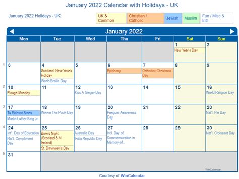 Uk Calendar Jan 2022 Calendar Example And Ideas