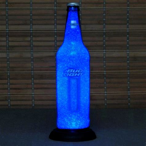 Big 22oz Bud Platinum Blue Beer Bottle Lamp By Bodaciousbottles
