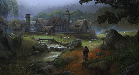 European Medieval Village By Klauspillon High Fantasy Fantasy Town