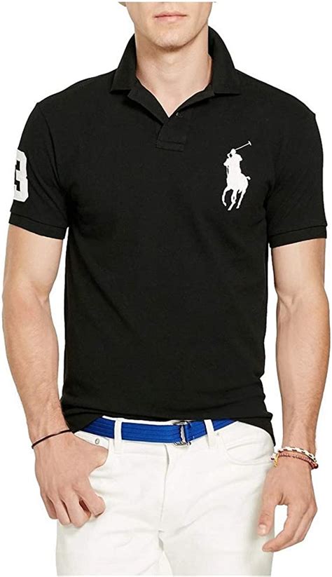 Polo Ralph Lauren Mens Custom Slim Fit Big Pony Logo Polo Shirt At