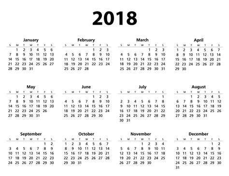 Holidays and observances of december 2018: 2018 Calendar Template Free Stock Photo - Public Domain ...