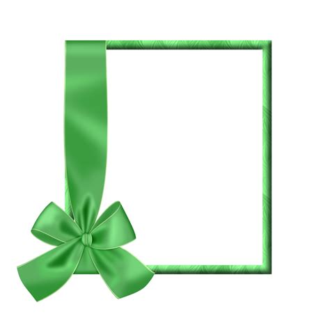 Green Transparent Frame With Bow Gallery Yopriceville High Quality