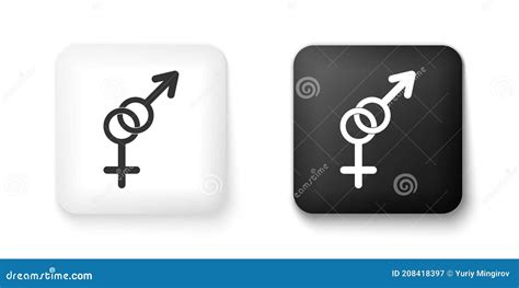 Black And White Gender Icon Isolated On White Background Symbols Of