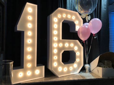 Marquee Numbers With Lights Rental Party Marquee Decor