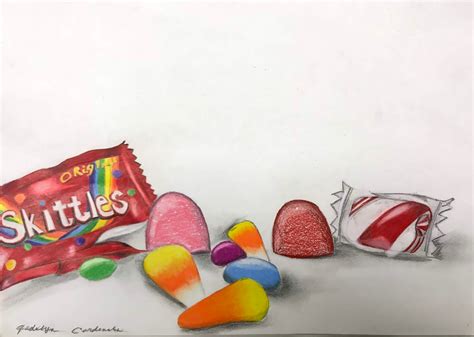 The Helpful Art Teacher Candy Still Life Prismacolor Colored Pencils