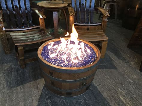 Wine Barrel Propane Fire Pit Kit Pin On Barrels Comes Complete With
