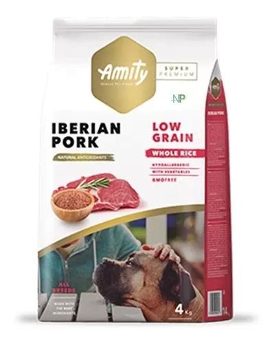 Alimento Perro Adulto Amity Low Grain Iberian Pork 4kg Np Cuotas Sin