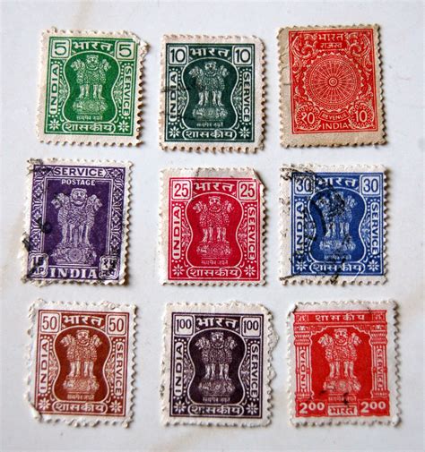 Stamps From India And Rest Of The World Revenue Stamps Indian Stamps