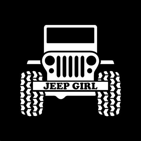 Jeep Girl Vinyl Decal Sticker Cute Off Road Racing Wrangler 490