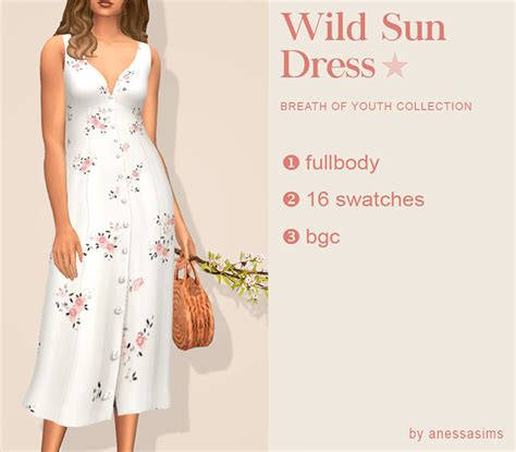 Sims 4 Floral Dress Cc All Free To Download Fandomspot