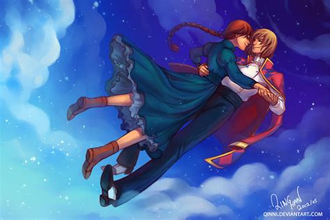 Howl And Sophie Dancing On Clouds By Qinni On Deviantart