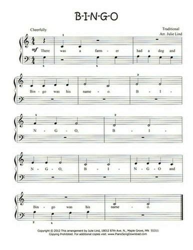 In some cases, to find the music you need to scroll down to the bottom of the posts. Bingo: free easy piano sheet music for beginners (With ...