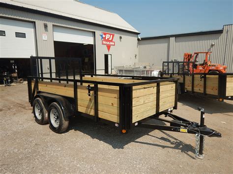 Quality Steel High Wood Side Utility / Landscape (Tandem Axle) - Action ...
