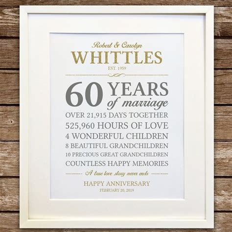 With 60 years spent together, you and your spouse are pretty darn as a 60th anniversary gift, diamonds make for wonderful 60th wedding anniversary gift ideas for parents because they represents the internal. 60th Anniversary Gift, Diamond Anniversary, Anniversary ...