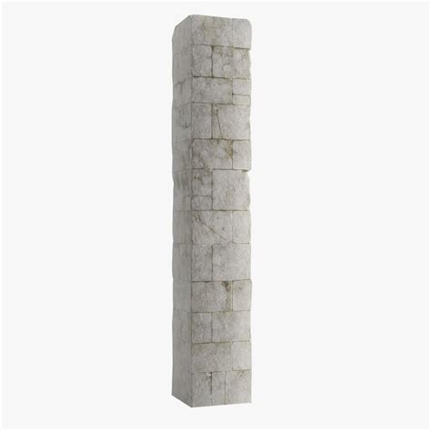 Stone Pillar Column 3d Model 25 Obj Ma Max Fbx C4d 3ds Free3d